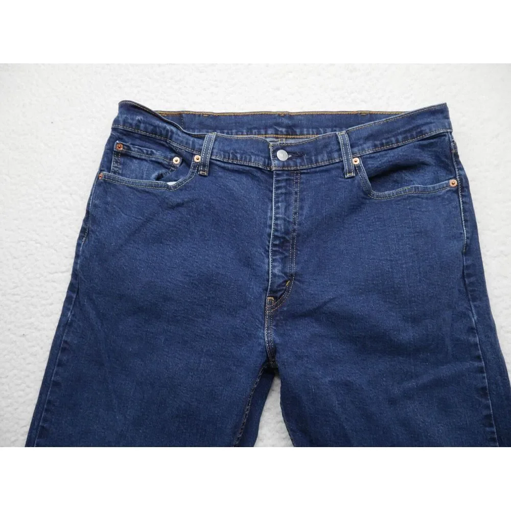 Levis 505 Jeans Mens Sz 38x32 Regular Fit‎ Straight Leg Dark Blue Denim